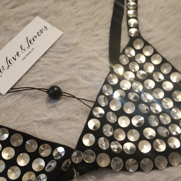 For Love and Lemons Black Jackpot Bralette NWT - Picture 8 of 12